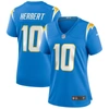 NIKE NIKE JUSTIN HERBERT POWDER BLUE LOS ANGELES CHARGERS GAME JERSEY