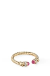 David Yurman Petite Helena Open Ring In Ruby