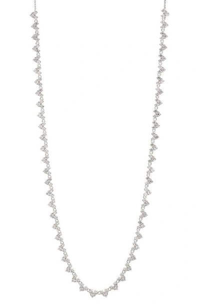 Nadri Social Lights Lace Strand Necklace, 19 In Rhodium