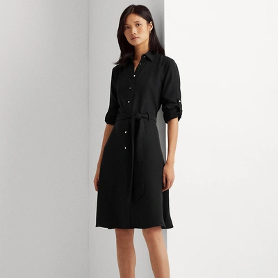 Ralph Lauren Fit-and-flare Shirtdress In Polo Black