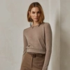 Polo Ralph Lauren Heathered Cashmere Sweater In Fawn Melange