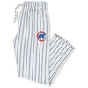 CONCEPTS SPORT CONCEPTS SPORT WHITE/ROYAL CHICAGO CUBS BIG & TALL PINSTRIPE SLEEP PANTS