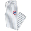 Concepts Sport Men's White, Royal Chicago Cubs Big And Tall Pinstripe Sleep Pants In White