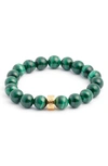 Nest Jewelry Malachite Stretch Bracelet In Malachite