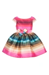 Joe-ella Stripe Print Sash Dress In Pink