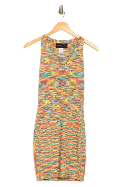 Know One Cares Space Dyed Knit Tank Dress In Multi