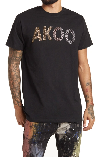 Akoo Ge Short Sleeve Knit Shirt In Black
