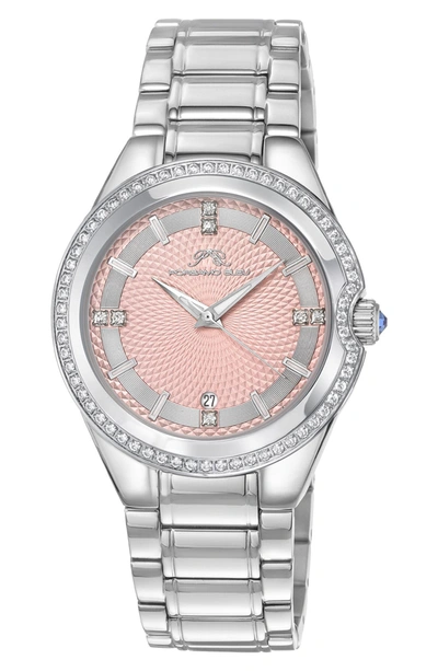 Porsamo Bleu Guilia Interchangeable Strap Watch, 37mm In Silver/ White/ Baby Pink