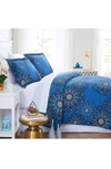 Southshore Fine Linens Premium Collection Oversized Comforter 3-piece Set In Midnight Floral Blue