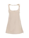 Courrèges Pink Workwear Mini Dress In Sand