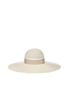 Maison Michel Blanche Grosgrain-trimmed Straw Sunhat In Natural Beige