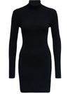 Nanushka Women's Mollie Chain-detailed Open-back Knit Mini Dress In Black