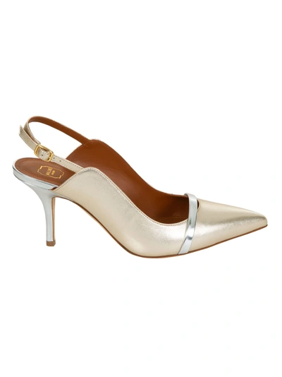 Malone Souliers Marion Backstrap Pumps In Platinum Silver