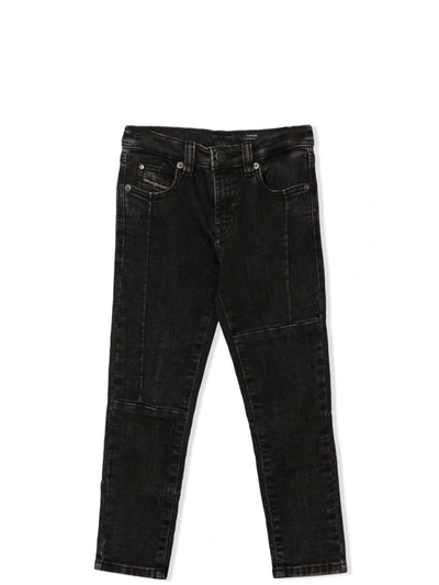 Diesel Kids' Mid-rise Skinny Jeans In Black