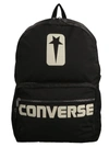 RICK OWENS DRKSHDW RICK OWENS DRKSHDW X CONVERSE LOGO PRINTED ZIPPED BACKPACK