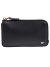 TOM FORD TOM FORD ZIPPED LOGO PLAQUE WALLET