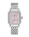 MICHELE DECO MADISON STAINLESS STEEL DIAMOND WATCH, SILVER