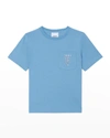 Burberry Boy's Tb Stud Embellished T-shirt In Harbour Blue