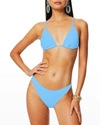 Ramy Brook Isla Low-rise Bikini Bottoms In Coastal Blue