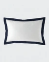 Ralph Lauren Organic Sateen Border King Sham In Navy