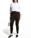 Lyssé Plus Size Signature Center Seam Leggings In Double Espresso