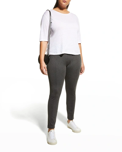 Lyssé 'lyssentials Center Seam Ponte Leggings In Charcoal