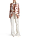 Etro Woman Ivory And Orange Tree Of Life Jacquard Blazer In Orange