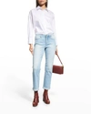 Nydj Sheri Slim Roll-cuff Ankle Jeans In Northstar