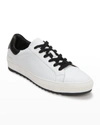 Karl Lagerfeld Men's Classic Leather Low-top Sneakers In White