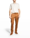 Zegna Men's Ff Stretch-twill Pants In Md Brw Sld