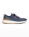 Brunello Cucinelli Platform Sneakers With Round Toe Design In Ci312 Grey