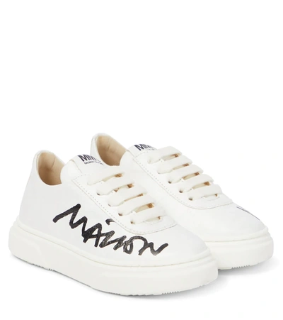 Mm6 Maison Margiela Sneakers Con Logo A Contrasto Colore In White