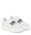 Mm6 Maison Margiela Slip-on In Pelle Con Fascia Elastica Logata In Grey