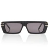 Dior Signature Rectangular Acetate Sunglasses In Black/smoke