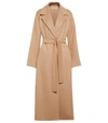 S Max Mara Poldo Virgin Wool Wrap Coat In Pale Camel