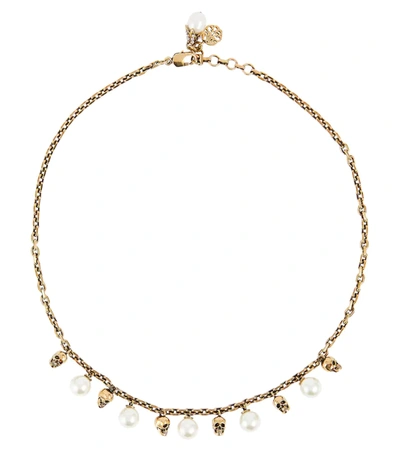 Alexander Mcqueen Embellished Chain Necklace In 0448+mix