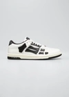Amiri Skeleton Leather Low-top Sneakers With Distinctive Graphics In White Black