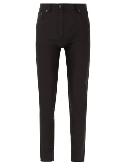 Tom Ford Skinny Glossy Compact Jersey Pants In Black