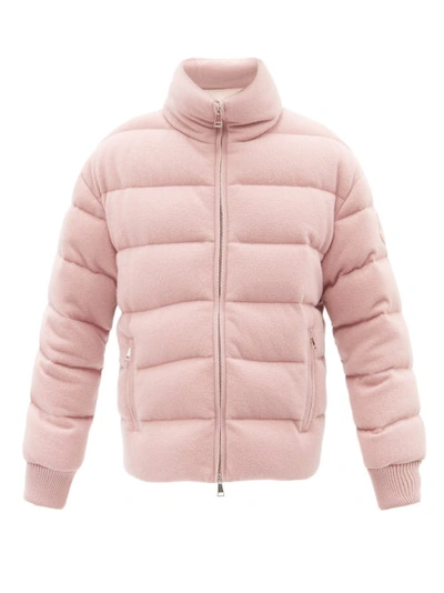 Moncler Cayeux Wool And Cashmere Down Jacket In Pink
