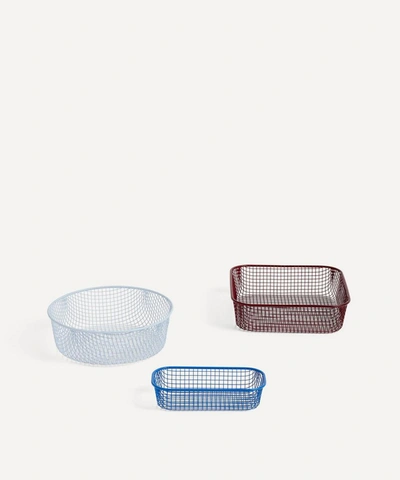 Hay Trinket Trays Set Of Three In Blue