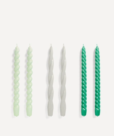 Hay Long Mixed Candles Set Of Six In Assorted