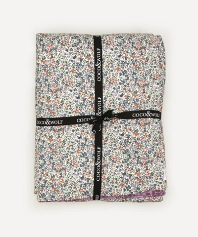 Coco & Wolf Wiltshire Organic And Capel Stitch Border Super King Bedspread In Assorted
