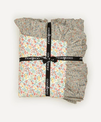 Coco & Wolf Annabella And Katie And Millie Gathered Frill Edged Super King Bedspread In Assorted