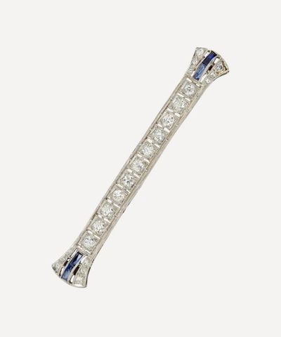 Kojis Platinum 1920s Art Deco Diamond Bar Brooch