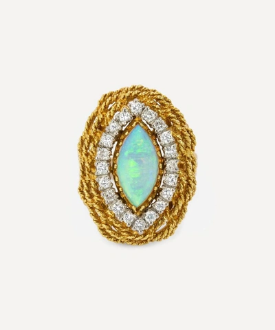 Kojis 18ct Gold 1960s Opal And Diamond Ring