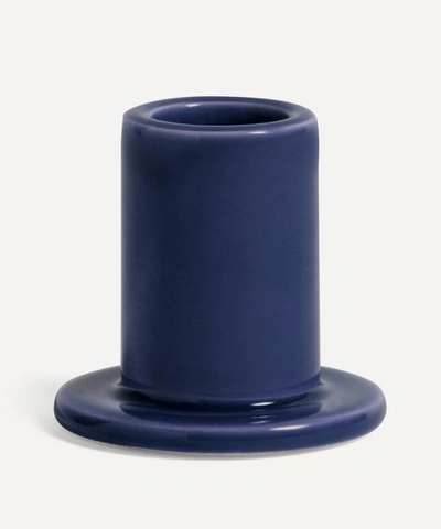 Hay Small Tube Candleholder In Midnight Blue