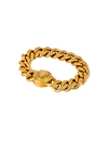 Versace Medusa Clasp Curb Chain Bracelet In Oro Tribute