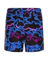 Valentino Neon-print Swimming Shorts In N,a