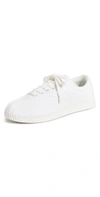 Tretorn Nylite Womens Faux Leather Lace-up Casual And Fashion Sneakers In White/white