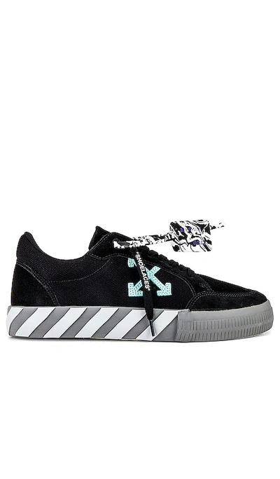 Off-white Low Vulcanized Canvas/suede Sneaker In Black